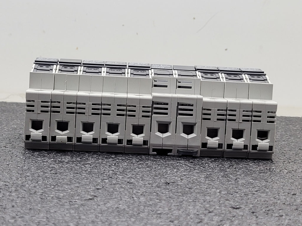 Lot of 9 ALLEN BRADLEY 1492-FB1C30-L 30A 600V  1P 200K DINRAIL FUSIBLE 1x FB2C30