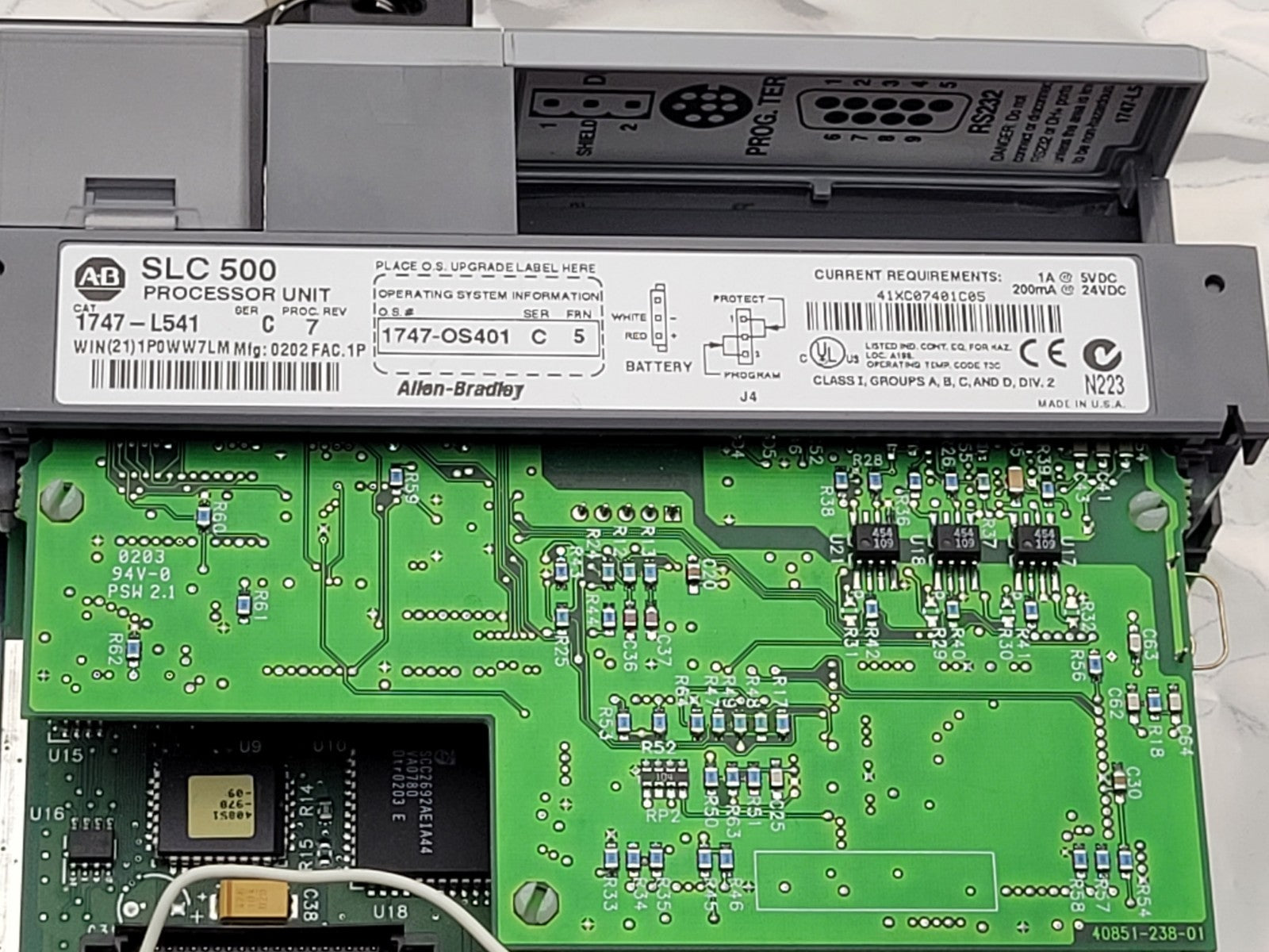 Allen Bradley 1747-L541 /C SLC500 Processor Controller Module Proc 7 1747L541