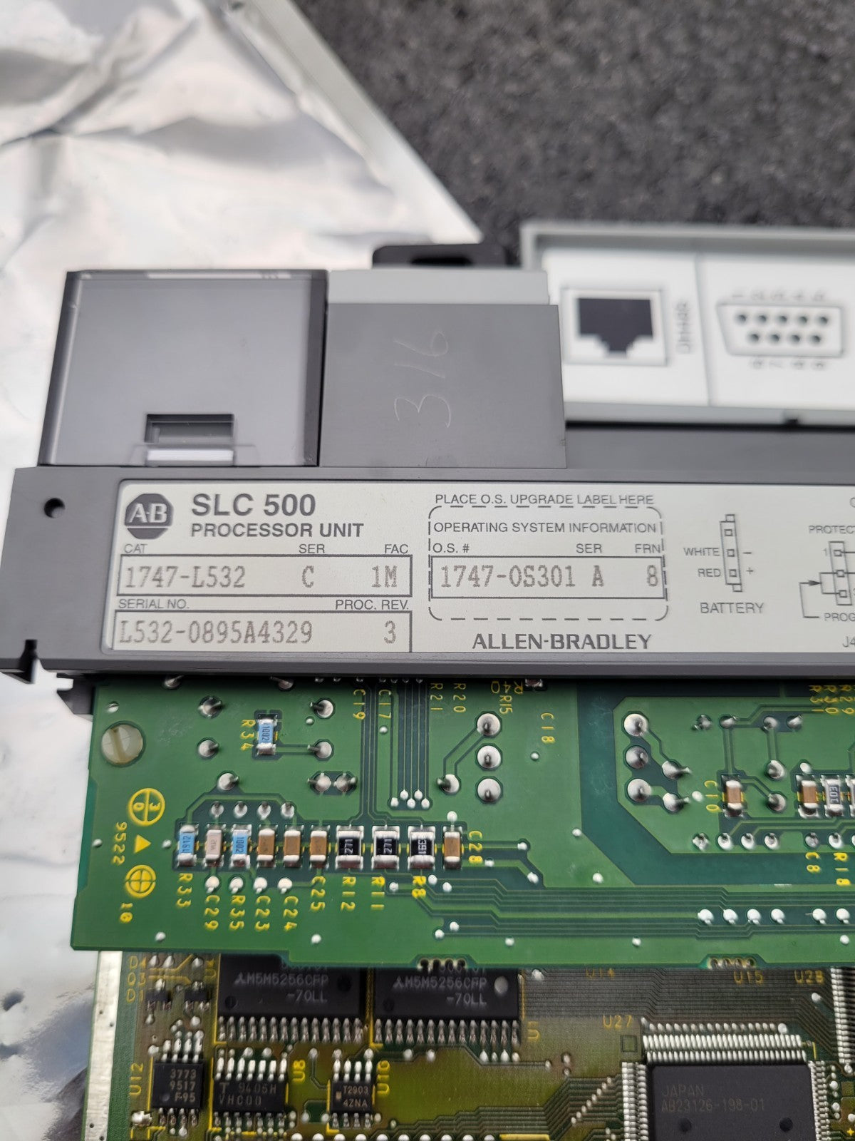 Allen Bradley 1747-L532 Ser C Processor Unit PROC REV. 3 1747-OS301 Ser A FRN 8