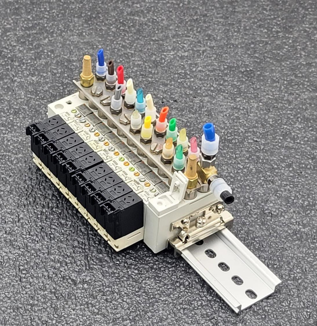 SMC (x9) VQ1270-5MOB-M5 Solenoid Valve Assembly Manifold