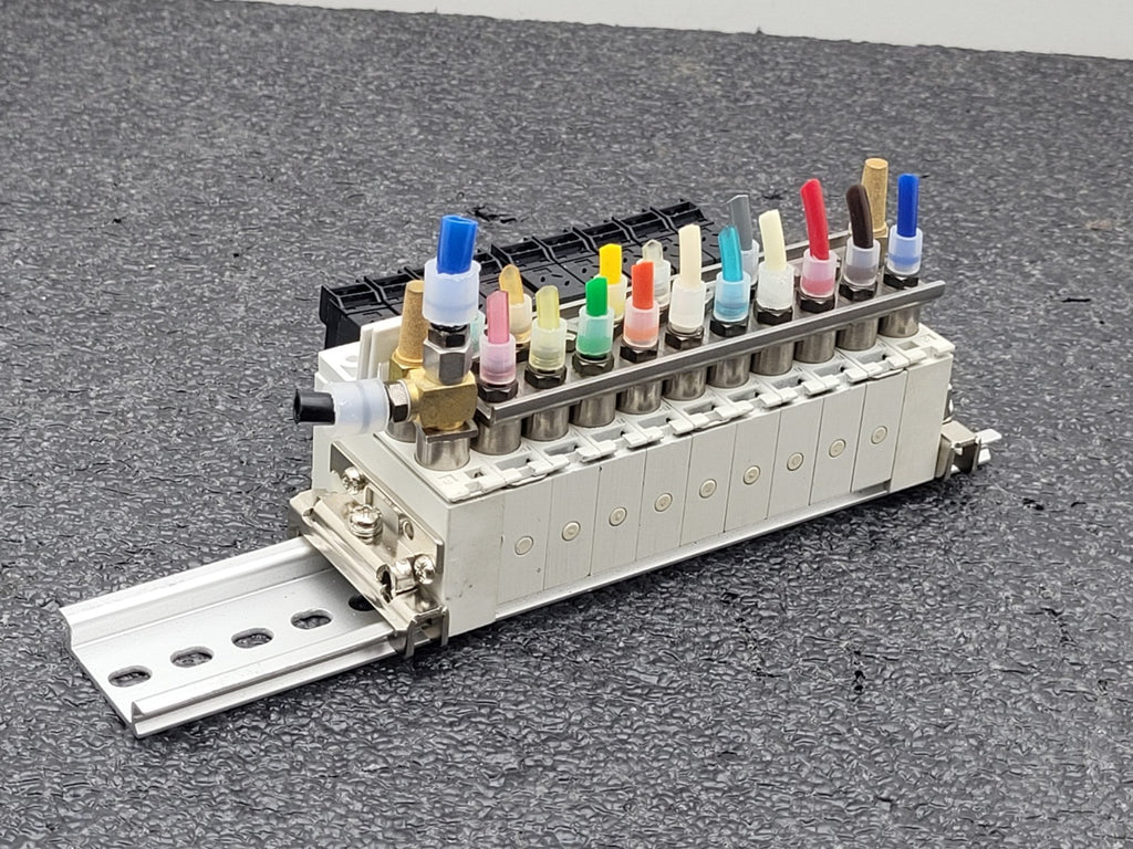 SMC (x9) VQ1270-5MOB-M5 Solenoid Valve Assembly Manifold