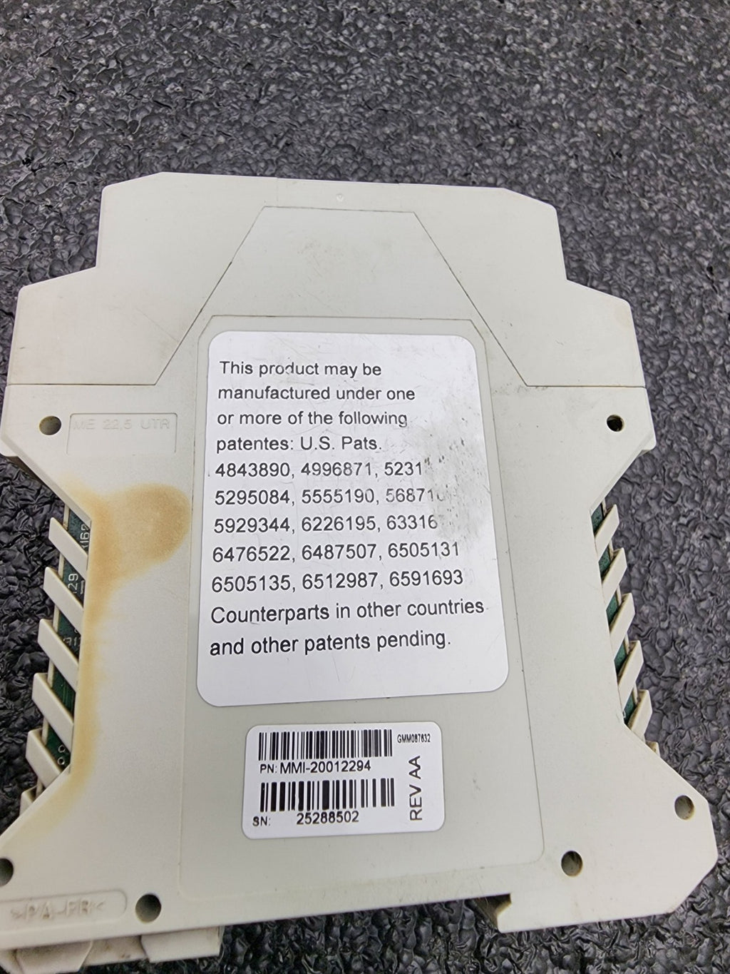 Micro Motion 1500D3AABAEZZZ Variable Flow Transmitter 20000742 Broken DIN Clip