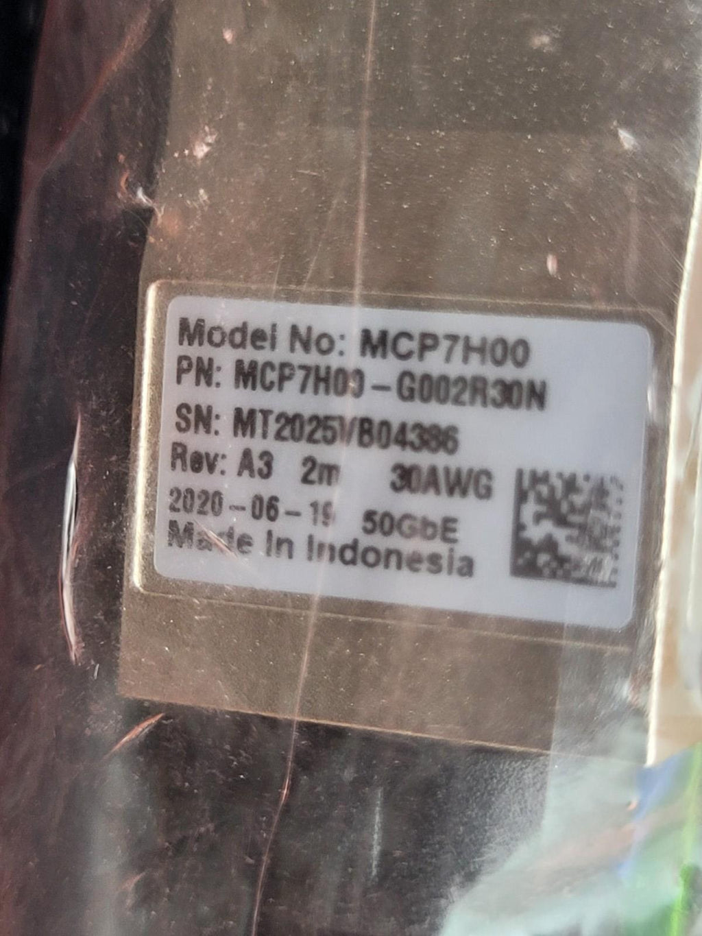 MELLANOX MCP7H00-G002R30N COPPER HYBRID Cable ETH 100GbE TO 2X50GbE 2M 30AWG[F]