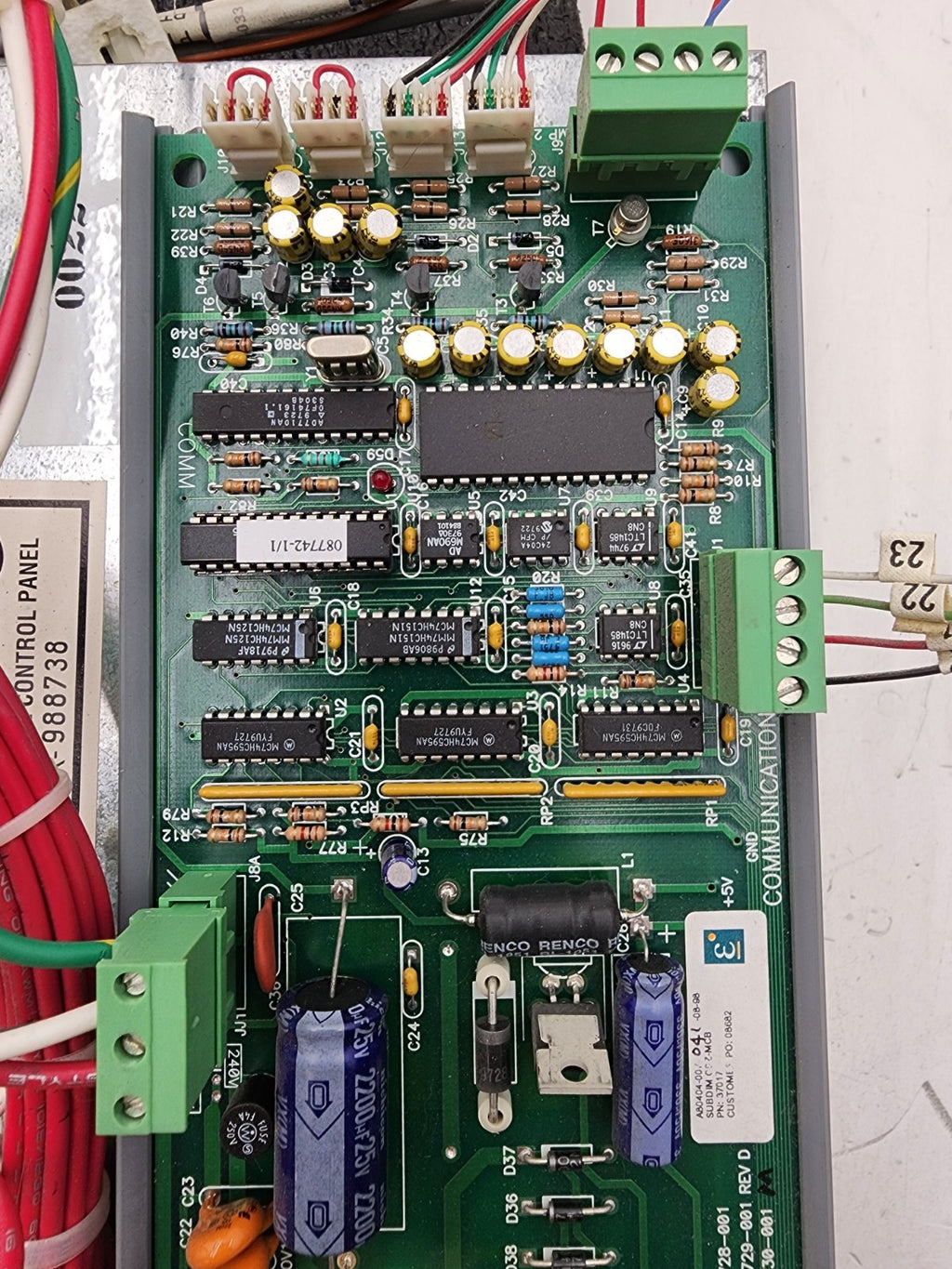 Cincinnati Sub-Zero CSZ ZH-8-1-H/AC Main Control Circuit Board A80404-00