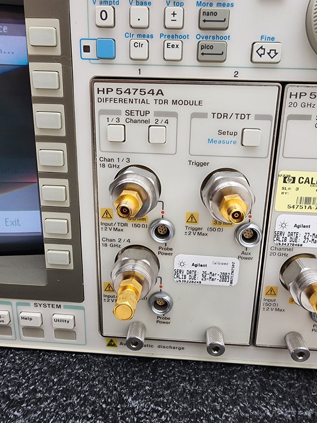 HP AGILENT 54750A 54754A 2CH 18GHz Differential TDR  54751A 20Ghz From HP Lab