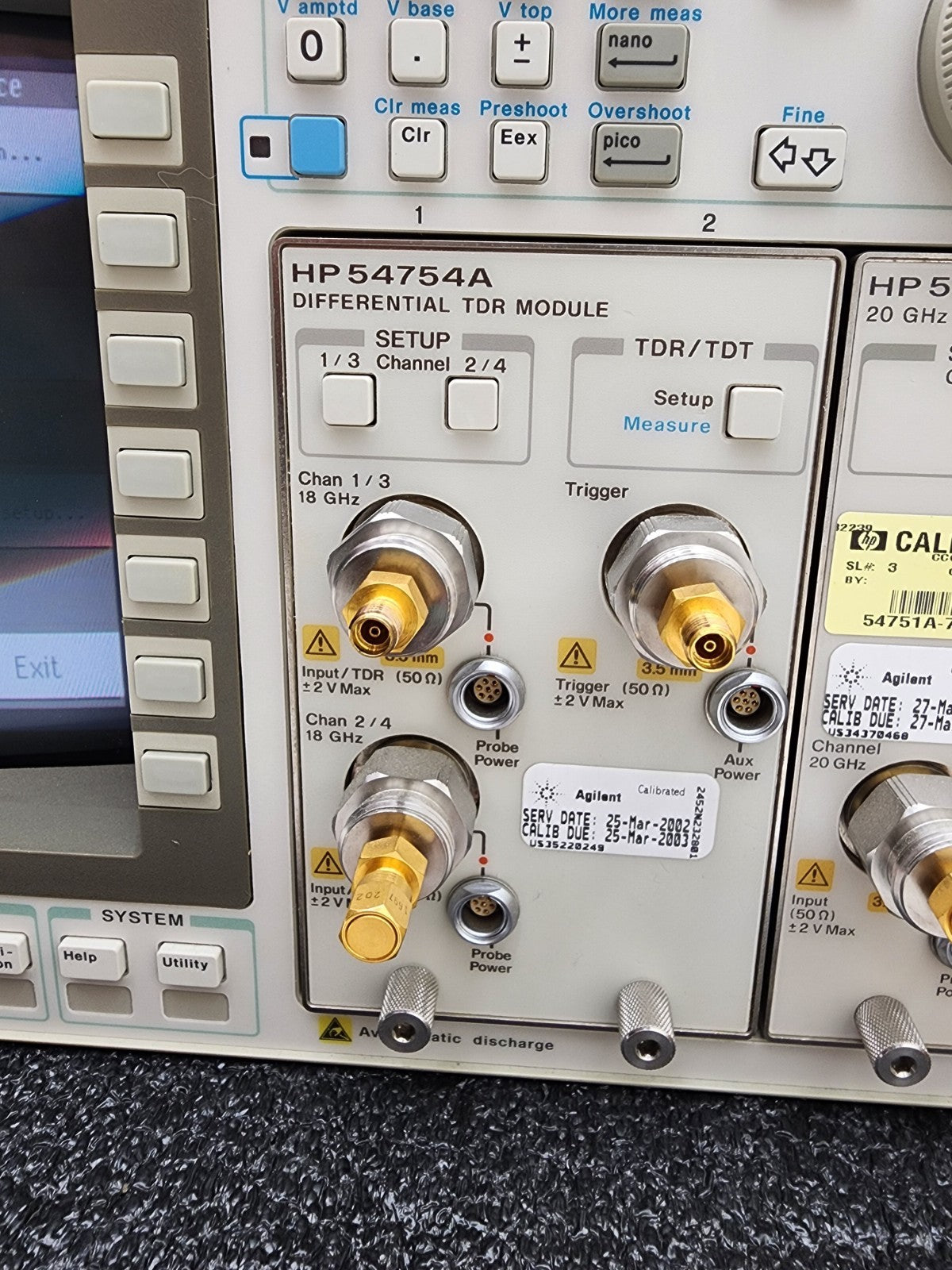 HP AGILENT 54750A 54754A 2CH 18GHz Differential TDR  54751A 20Ghz From HP Lab