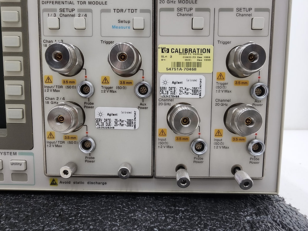 HP AGILENT 54750A 54754A 2CH 18GHz Differential TDR  54751A 20Ghz From HP Lab
