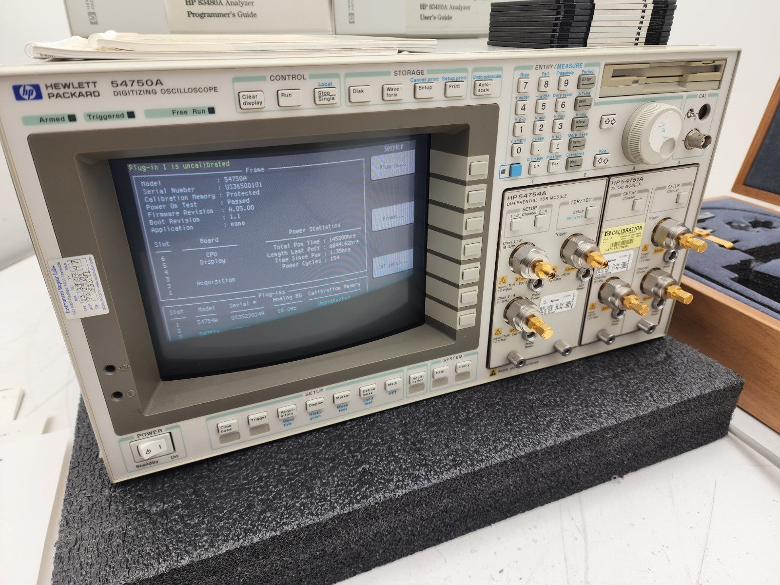 HP AGILENT 54750A 54754A 2CH 18GHz Differential TDR  54751A 20Ghz From HP Lab