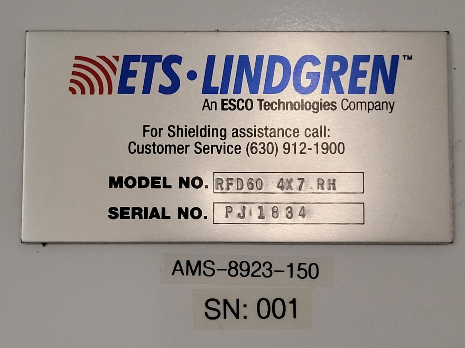 ETS-Lindgren AMS-8923-150 4G Anechoic RF Chamber 4m (156") Cube + Halo Antenna