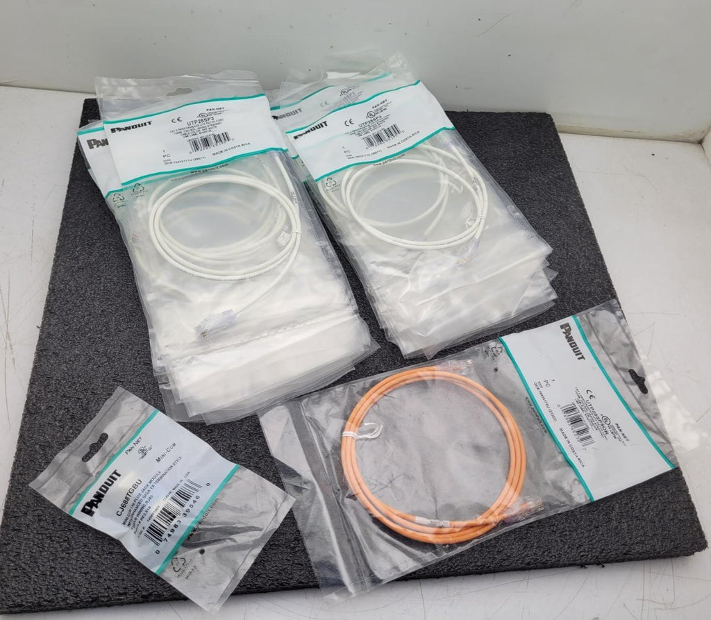 Lot 17x PANDUIT UTP28SP5OR UTP28SP3  CAT 6 Performance UTP Patch Cable 3ft 28AWG