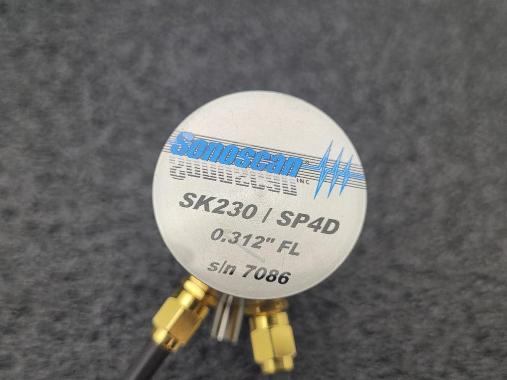 Lot of 2 Sonoscan SK230 / SP4D WP Transducer Acoustic Scanning Microscope Heads