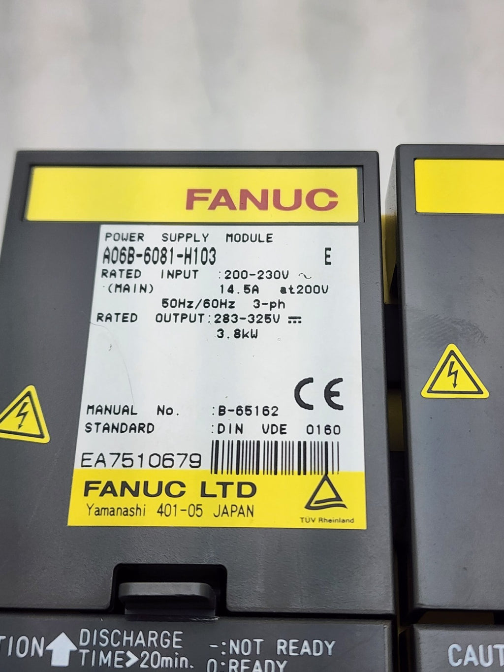 FANUC Power Supply +2 Servo Amplifiers A06B-6080-H301 A06B-6079-H101
