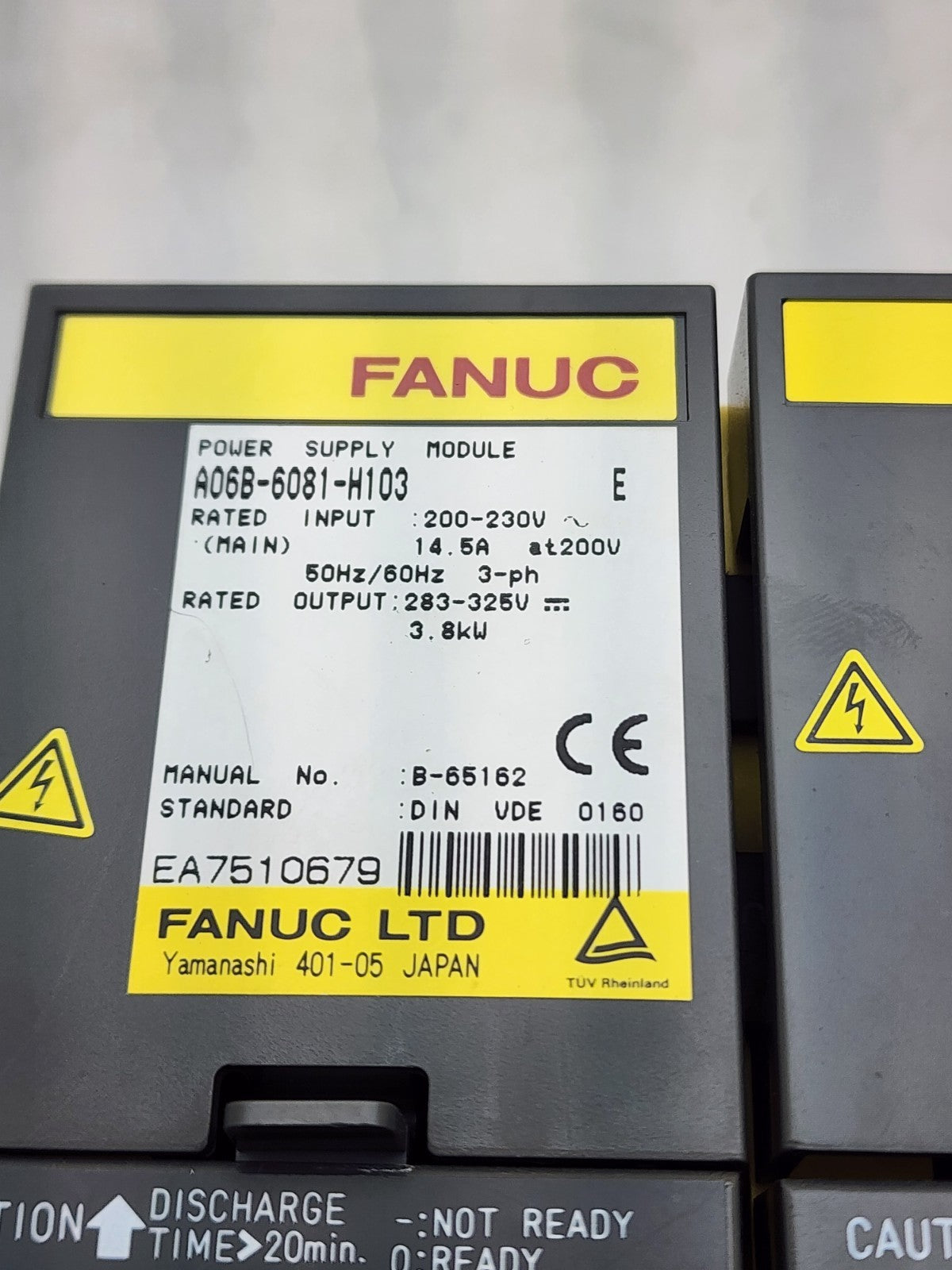 FANUC Power Supply +2 Servo Amplifiers A06B-6080-H301 A06B-6079-H101