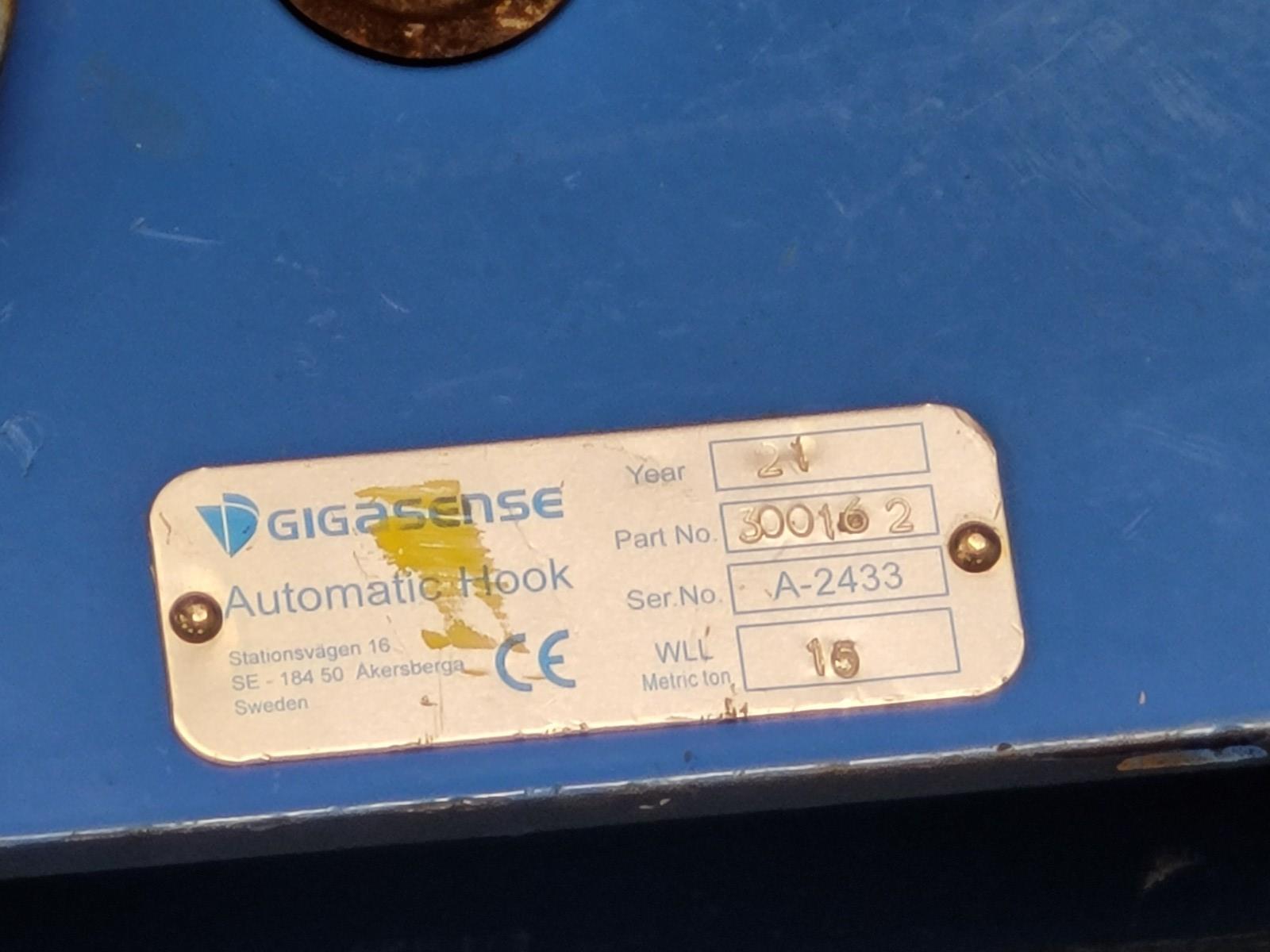 GIGASENSE IS PIAB 12 TON Automatic Safety Locking Crane Lifting Hook 300162