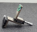 2x Del-Tron 101MM Micrometer Positioning Stage 13mm Travel 1.8kg Load, M2 Holes