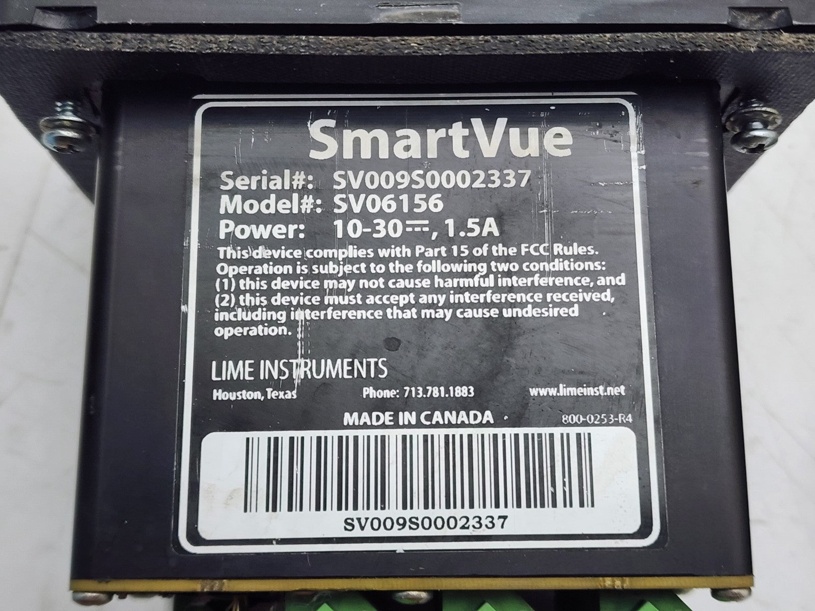 Dycor Lime SmartVue Process Monitor HMI 3.5" Touchscreen SV06156 parts/Repair