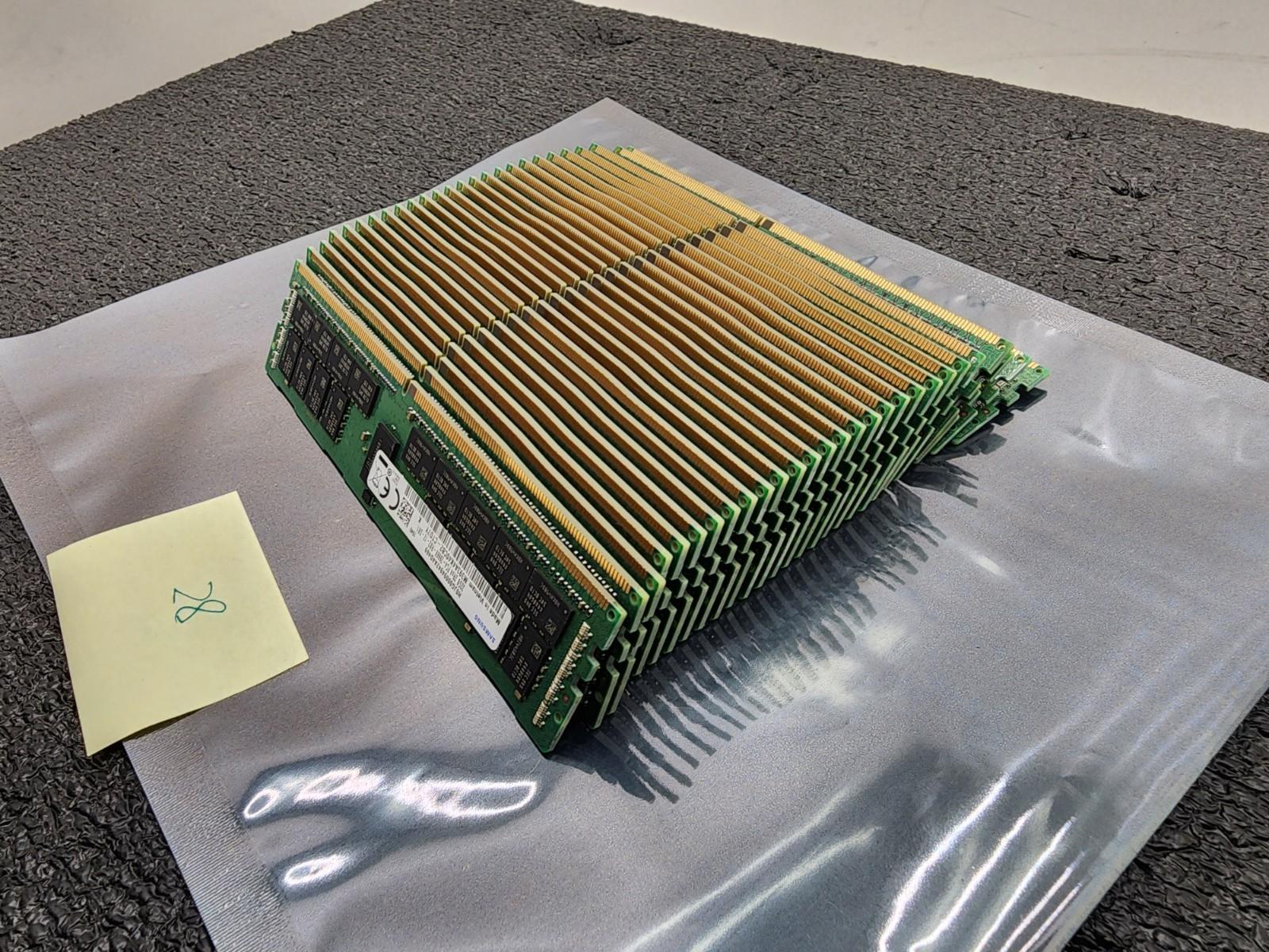Lot of 28x Samsung 32GB 2Rx4 DDR4-2666 ECC Server Memory Ram M393A4K40CB2-CTD7Y