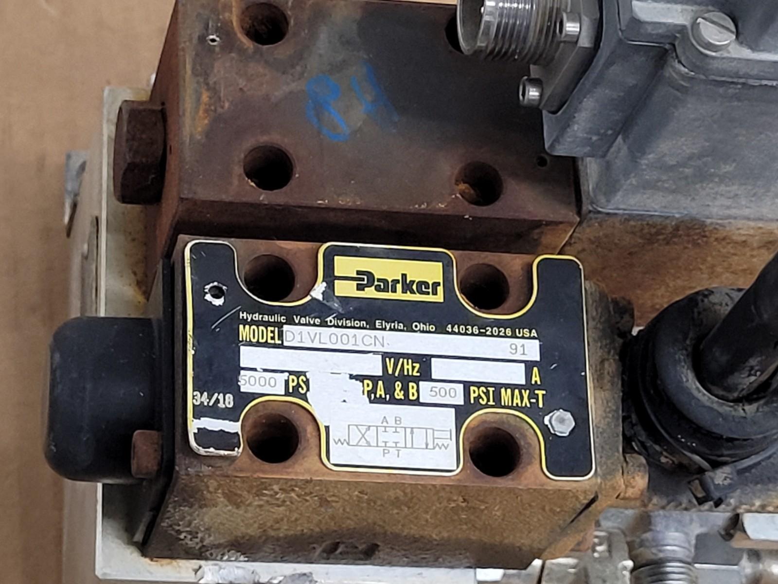PARKER Hydraulic Proportional ISO Valve D1VL001CN  12VDC + Override Unit J