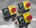 Lot of 3 EMO 100482778 REV A Push Button SS Control Box I/O Panel 8 and 9 pin