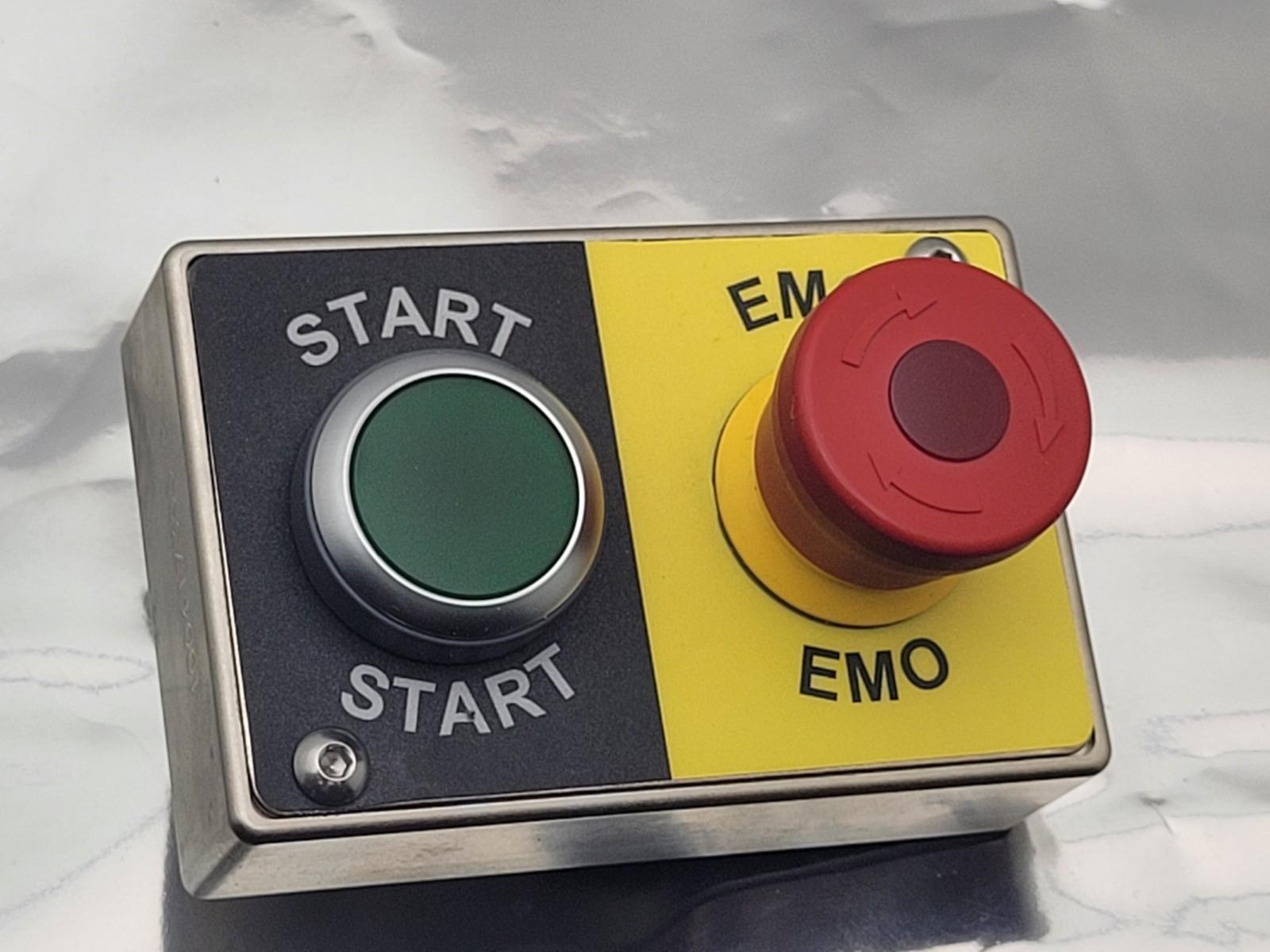 Lot of 3 EMO 100482778 REV A Push Button SS Control Box I/O Panel 8 and 9 pin