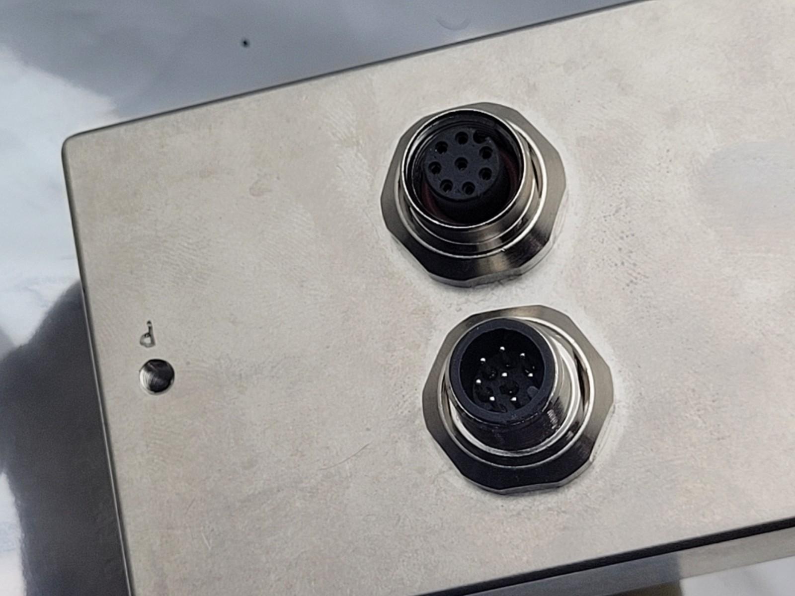 Lot of 3 EMO 100482778 REV A Push Button SS Control Box I/O Panel 8 and 9 pin