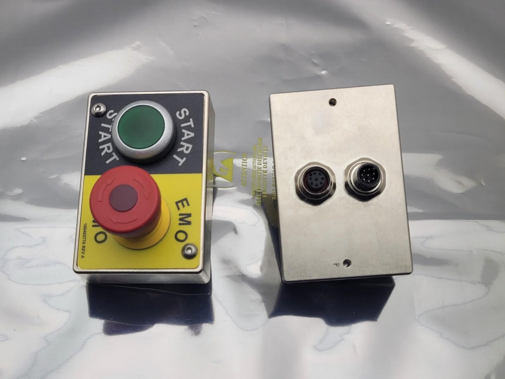 Lot of 3 EMO 100482778 REV A Push Button SS Control Box I/O Panel 8 and 9 pin