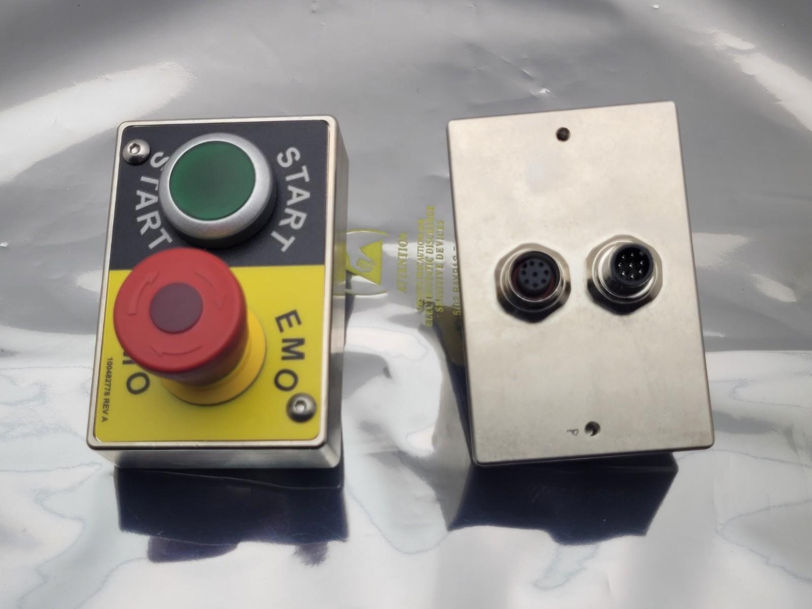 Lot of 3 EMO 100482778 REV A Push Button SS Control Box I/O Panel 8 and 9 pin