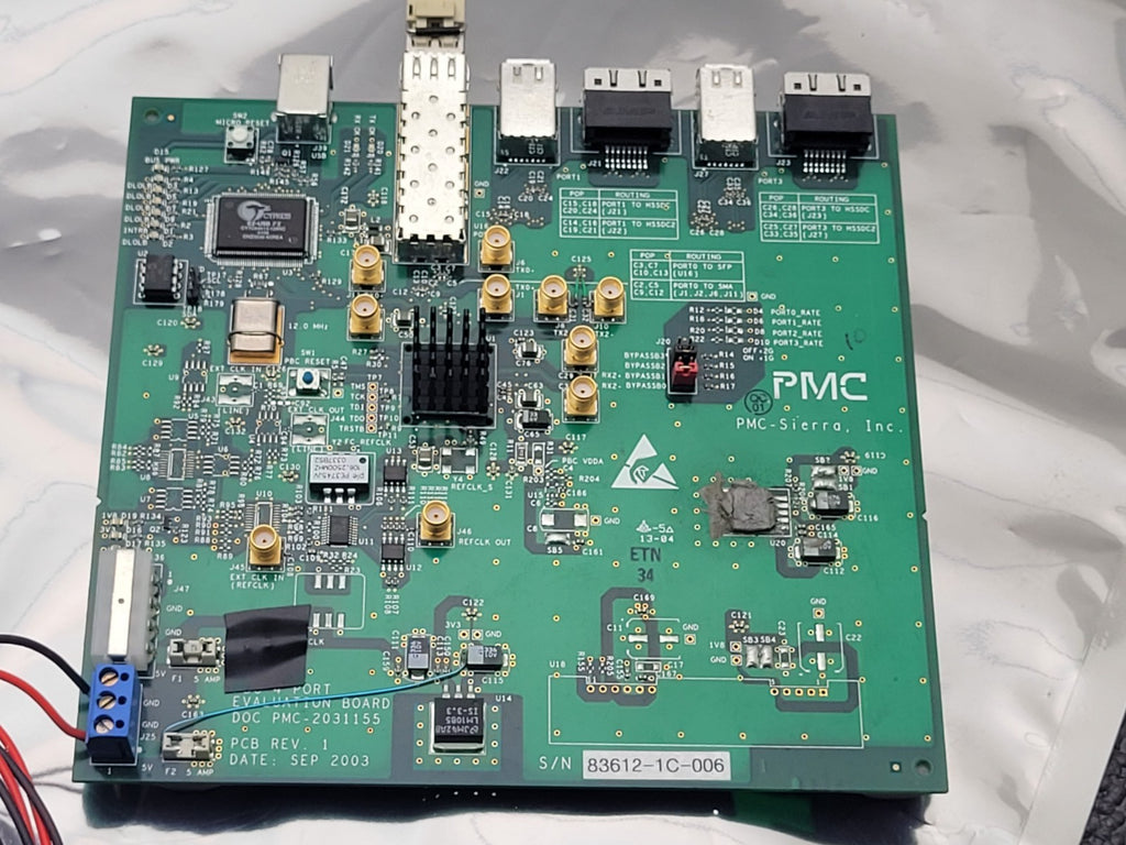 PMC Sierra PMC-2031155 PBC 4 Port Evaluation Board 2003 w/ Intel SFF 2x5 EVA