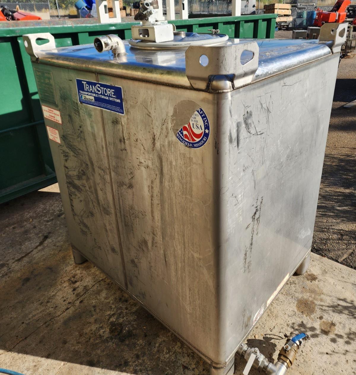 Metalcraft TranStore 516881 IBC Stainless Steel Tank SS Pallet Tote 750 Gallon
