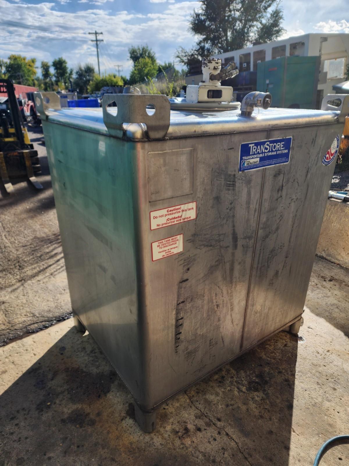 Metalcraft TranStore 516881 IBC Stainless Steel Tank SS Pallet Tote 750 Gallon