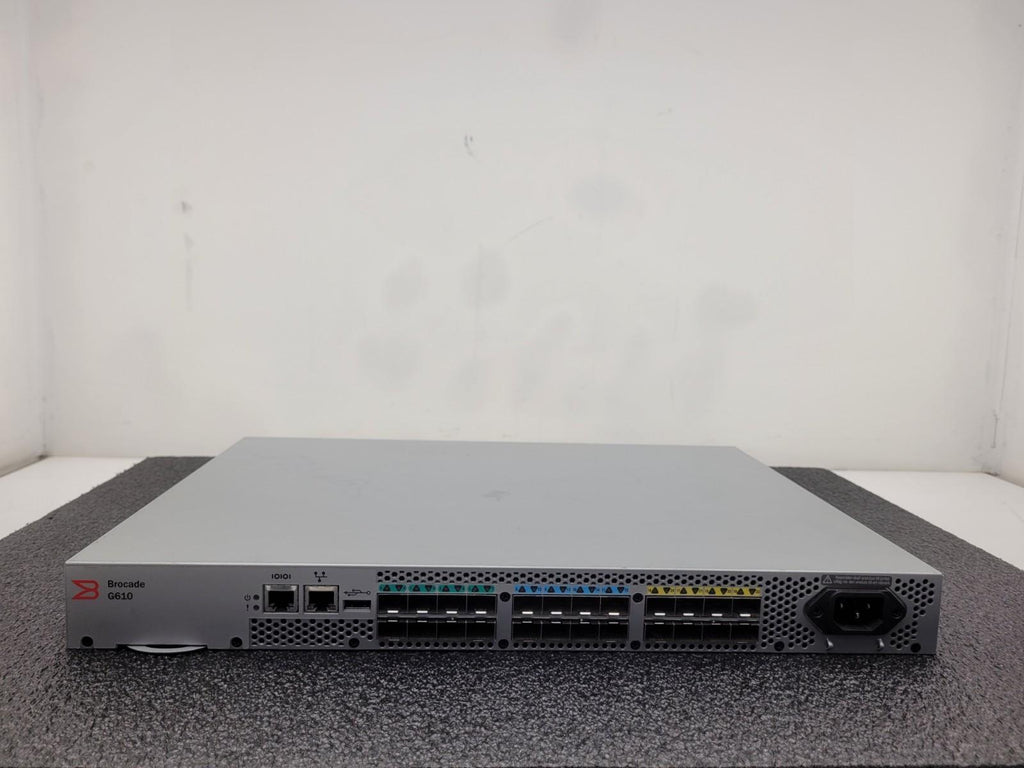 Brocade DS-6610B Brocade BR-G610 32Gb FC Switch w/ 8 Active Ports Needs Reset