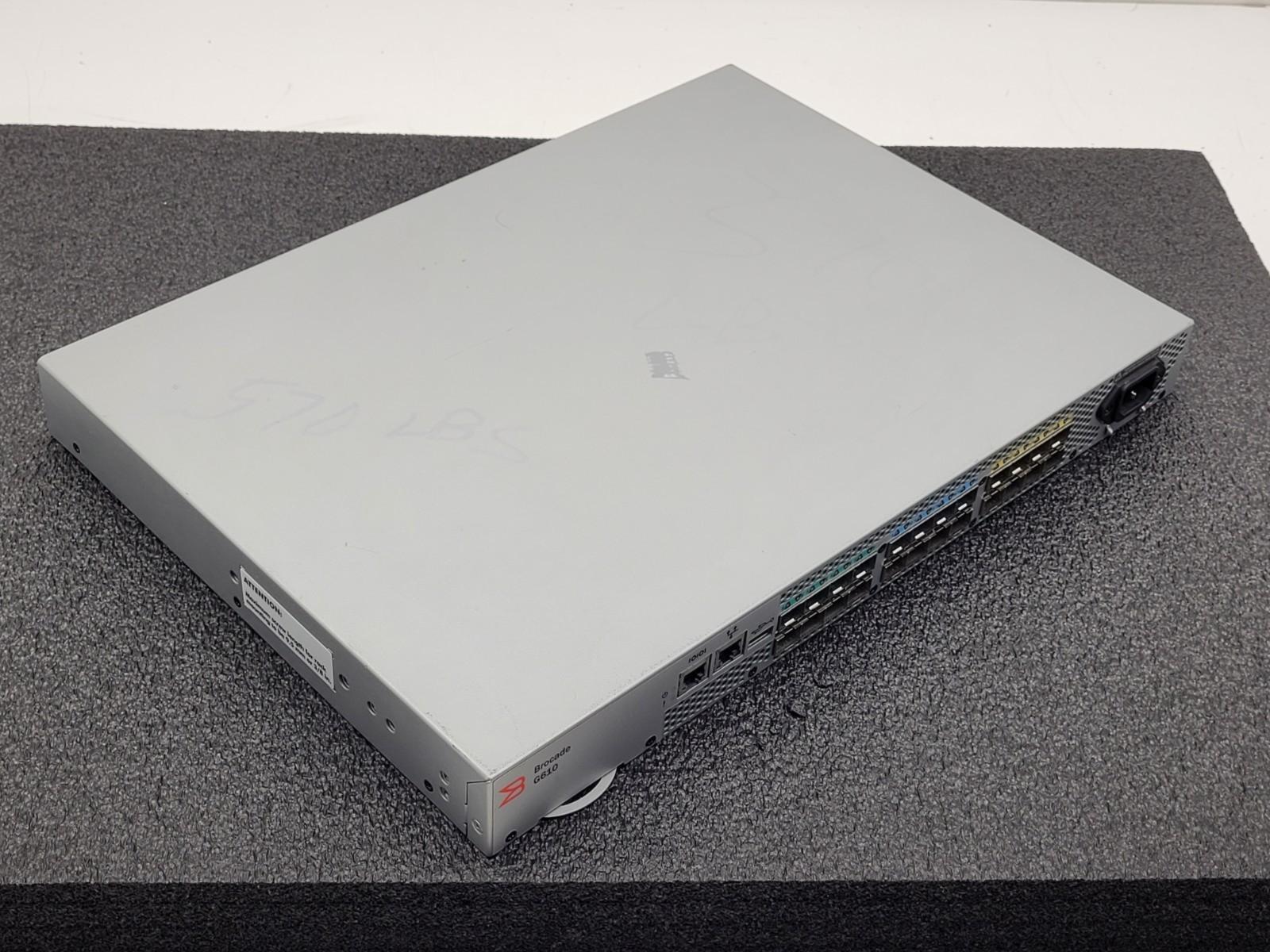 Brocade DS-6610B Brocade BR-G610 32Gb FC Switch w/ 8 Active Ports Needs Reset