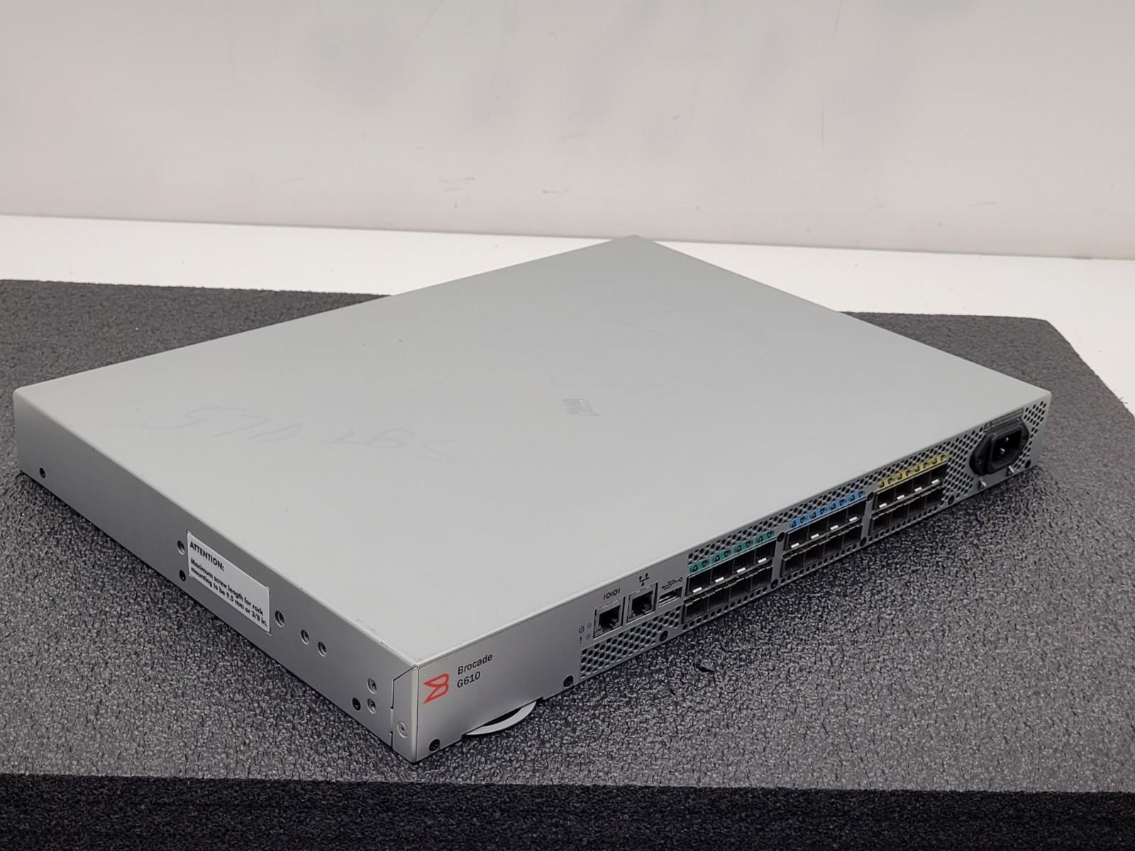 Brocade DS-6610B Brocade BR-G610 32Gb FC Switch w/ 8 Active Ports Needs Reset