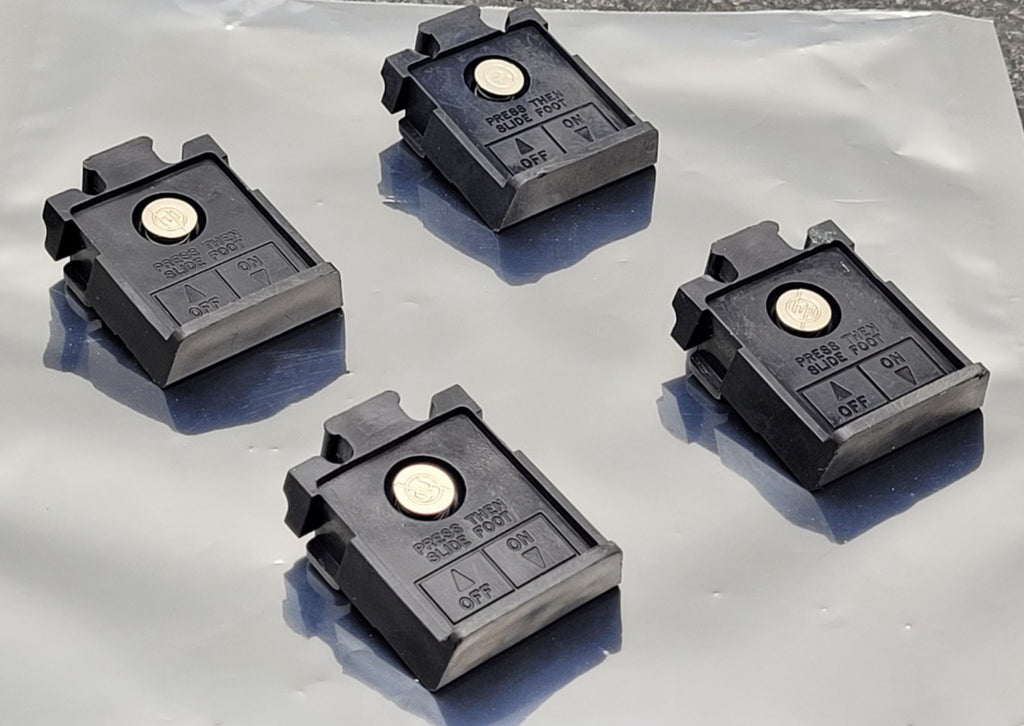 Set of 4 HP 5060-0767 Old Style Test Equipment Feet Original OEM Black