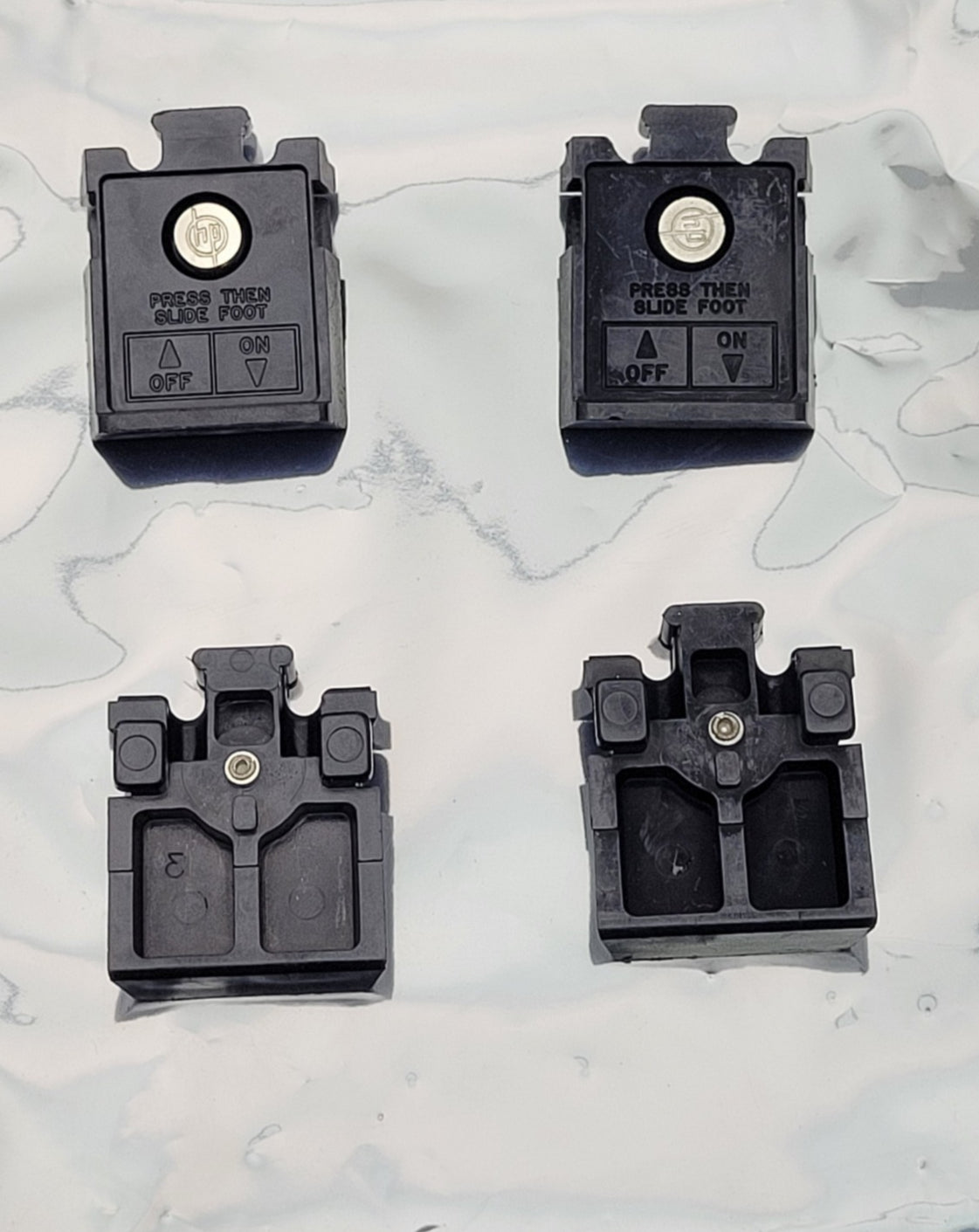 Set of 4 HP 5060-0767 Old Style Test Equipment Feet Original OEM Black