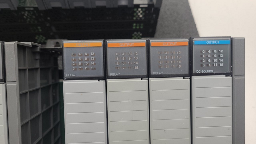 Allen Bradley SLC 500 PLC System Lot (2) 1746-A10 Chassis Racks & Modules