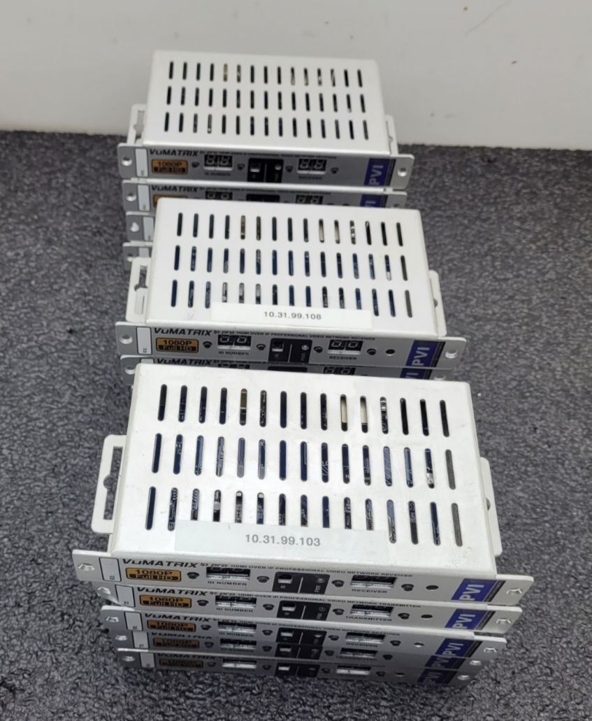 13x PVI VUMATRIX Ip Pro VMX-1X-RX-IP-PRO 1080P full HD HDMI Ethernet LAN Modules