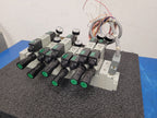 Numatics 8x Valve Solenoid 041SA400M0000F 6x Regulated Pneumatic Manifold N3