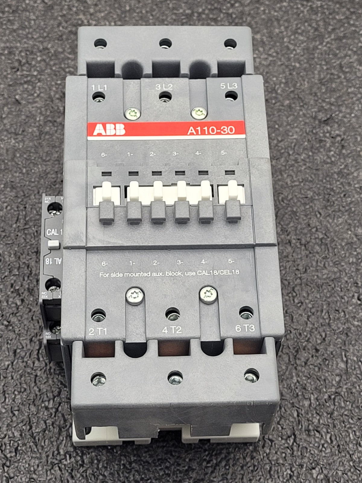 ABB A110-30 Contactor 110V-50Hz 115-120V-60Hz Coil w/ Auxillary CAL18-11