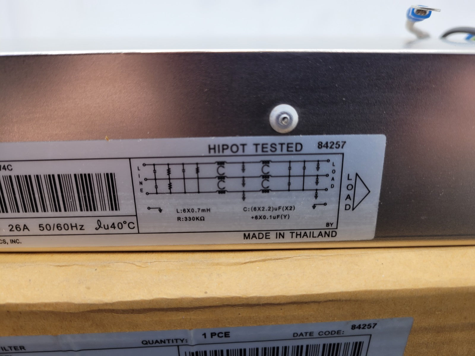 DELTA ELECTRONICS 26TDT1W4C VFD EMI 3 Phase Line Filter 250V 26A 50/60Hz NEW