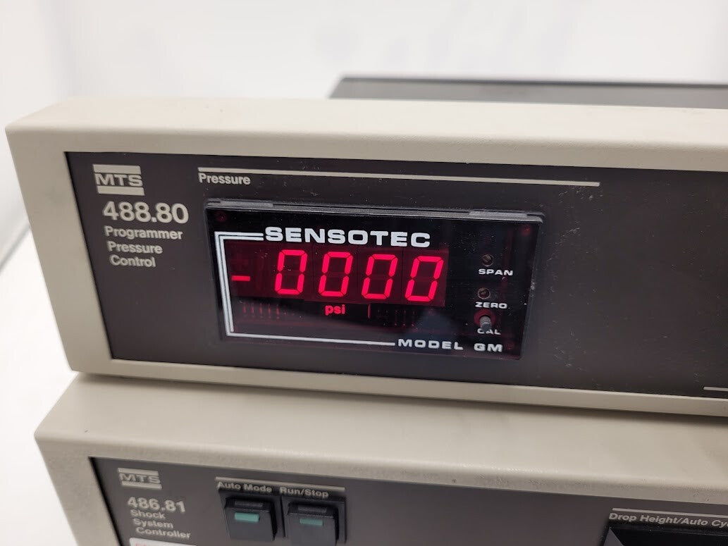 MTS 486.81 Shock System Controller + 488.80 Programmer Pressure Control Unit