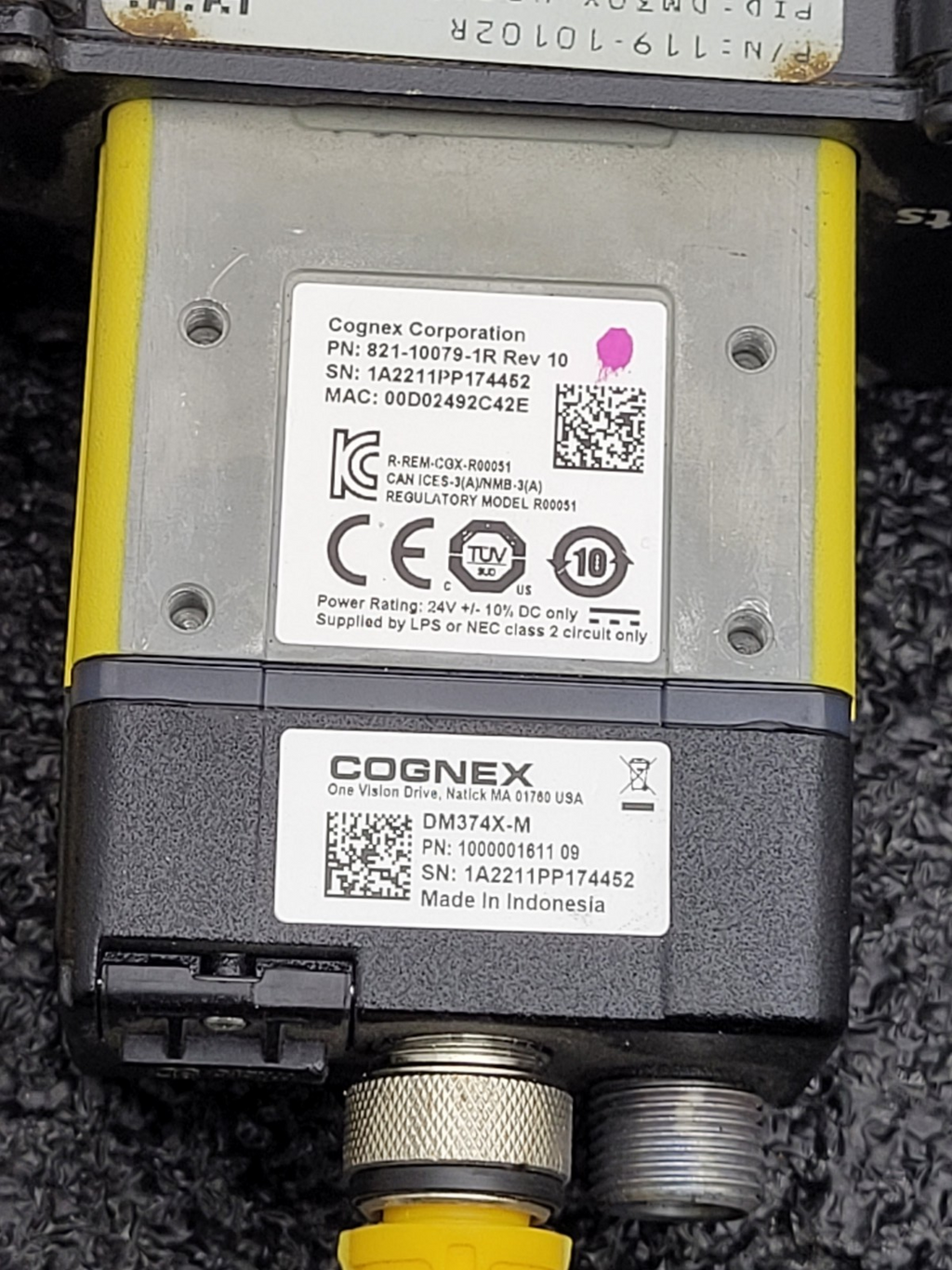 Cognex DataMan DM374X-M Barcode Scanner Smart Vision Lights 821-10079-1R