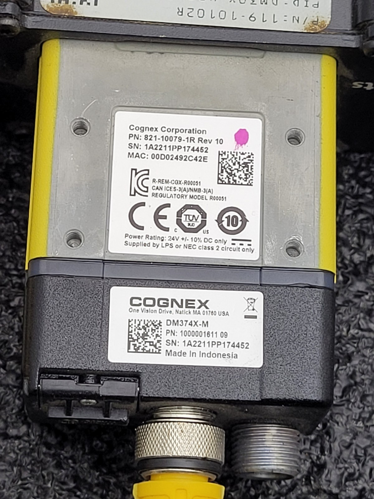 Cognex DataMan DM374X-M Barcode Scanner Smart Vision Lights 821-10079-1R