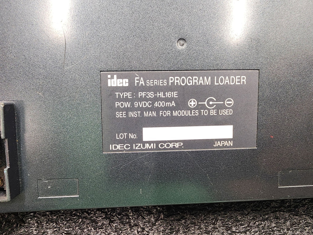 IDEC FA Series PF3S-HL161E PLC Handheld Programming Terminal Loader 9VDC