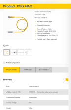 Turck PSG 4M-2 M8 Male Straight 4-pin Actuator and Sensor Cable To 4 wire
