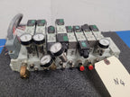 Numatics 8x Valve Solenoid 041SA400M0000F 5x Regulated Pneumatic Manifold N4
