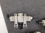 Lot of 3 SMC AR20-N02E-RZ, AR20-N02E-1Z Regulators 2x AFM20-N02-6CZ Air Filters