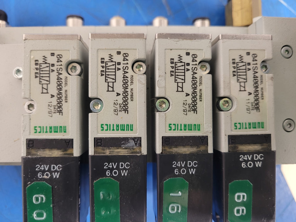 Numatics 4x Valve Solenoid 041SA400M0000F Pneumatic Manifold F