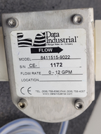 Data Industrial 8411515-9022 Flow Sensor 0-12 GPM Rate Chemical Flow Sensor