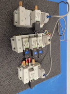 Numatics 5 Valve Solenoid 041SA400M0000F Pneumatic Manifold Set 3 Blocks DB25